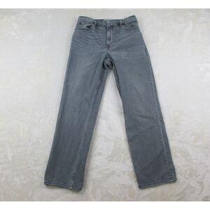 Abercrombie‎ & Fitch Pants Womens 12 Gray Jeans 90s Straight Ultra High 30x30